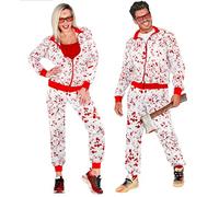 W WIDMANN MILANO Party Fashion - Tuta da ginnastica in costume, Halloween, outfit horror anni '80, tuta da jogging per carnevale e feste