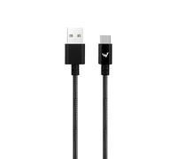 W Wonder Full Power - Cavo in Metallo da USB-A a USB-C da 1 m, Colore: Nero
