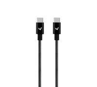 W Wonder Full Power - Cavo Metallico da USB-C a USB-C da 1 m, Colore: Nero