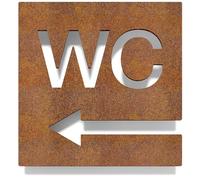 W03-R - Piastra per WC vintage con freccia sinistra