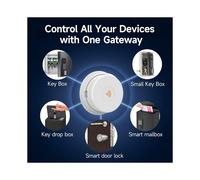W100 WiFi Bridge Gateway and Door Sensor Set for WeHere Lockboxes, APP Control for Home Office Security