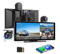 W125S Carplay Schermo con 3 Canali Dash Cam 4K Anteriore e 1080P Posteriore