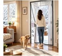 W150xH195cm Tenda isolante termica per porta contro freddo e vento nero | EVA trasparente,bordo rinforzato e fondo zavorrato per una protezione pratica contro il freddo.