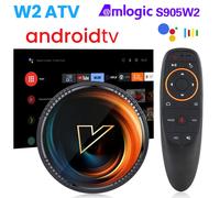 W2 ATV TV Box Android 11 Amlogic S905W2 supporto 4K AV1 2.4 e 5G Wifi BT con Google Voice Remote 2 g16g 4 g32g 64G Smart TV Box 2GB 16GB
