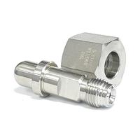 W21.8 destra femmina a 1/4" NPT VCR maschio 1/4" tubo saldatura automatica 3mm 6mm 1/8" 1/4" SUS316L connettore raccordo per tubo (W21.8RHF-1l4 NPTM)
