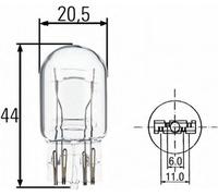 HELLA 8GD 008 893-002 Lampadina - W21/5W - Standard - 12V - 21/5W - Tipo zoccolo: W3x16q - Scatola - Quantità: 10
