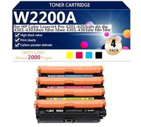 W2200A W2201A W2202A W2203A Cartucce di Toner Compatibili per HP Color LaserJet Pro 4201-4203cdn dn dw 4301 4303dwe fdne fdwe 4301 4303dw fdn fdw Stampanti, Stampa Nitida,1 set