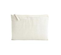W253 Portaaccessori a righe in cotone biologico - Grigio a righe - S, Strisce grigie, moderno