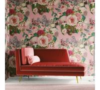 W4B Carta Da Parati Floreale Rosa fatta in carta