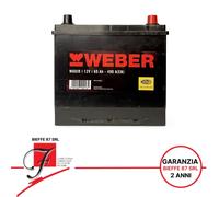 W60JR BATTERIA AUTO MAGNETI MARELLI WEBER D23 60AH 490A 12V POLO DX AUTO
