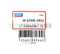W619/8-2RS1 SKF 8 x 19 x 6 mm DEEP GR. BALL SINGLE ROW, SS Cuscinetto a sfere...
