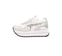 w6yz Deva W.-Sneakers in Suede e Tessuto Tecnico-Bianco, Bianco-Argento 40