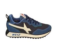 w6yz Jet2-m Suede Nylon Azure Navy Sneakers Uomo Numero 44