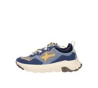 w6yz Next-M. Suede/Nylon/Gum Touch Azure-Celeste-Dark Grey