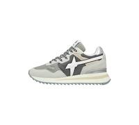 w6yz Scarpe da Ginnastica Yak-W in Pelle Scamosciata e Tessuto Tecnico Rosa-Bianco