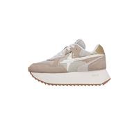 w6yz Sneakers in Suede e Tessuto Tecnico, Beige-Platino 38