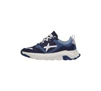 w6yz Sneakers in Suede e Tessuto Tecnico, Bianco-Blu- 40