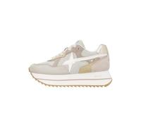 w6yz Sneakers in Tessuto Tecnico e Suede, Beige-Platino- 36