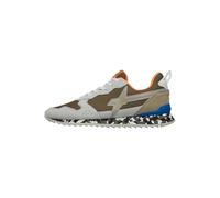 w6yz Sneakers in Tessuto Tecnico e Suede, Bianco-Marrone- 45