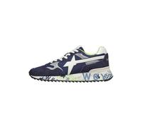 w6yz Sneakers in Tessuto Tecnico e Suede, Navy-Bianco 43