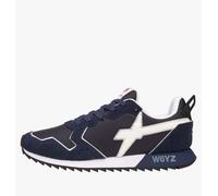 W6YZ Sneakers Junior Jet-J In Pelle e Nylon - 1C49 (Blue/Bianco)