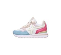 w6yz Yak-J.-Sneakers in Suede e Tessuto Tecnico-Bianco, Bianco-Rosa 37