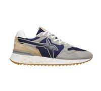 w6yz Sneakers in Tessuto Tecnico e Suede, Grigio-Navy 42