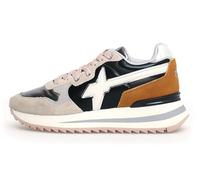 w6yz Yak-W Suede/Metallic/Nylon Stripe Sole Cream-Black-Zucca