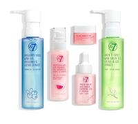 W7 Confezione regalo cosmetici viso fai da te - Crema idratante, siero, tonico, detergente e maschera labbra - Kit skincare fai da te per una pelle bella e naturale.