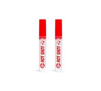W7 Hot Shot Lipgloss Rimpolpante - Effetto Extra per Labbra ancora più Carnose - Finish trasparente, look naturale e lucido - Set da 2