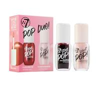 W7 Pop Duo - Set regalo per trucco Love Pop Lip & Cheek Tint + Light Pop Liquid Highlighter - Colore costruibile, Juicy Tint & Glow - 2 x 5 ml