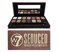 W7 | Seduced Pressed Pigment Paletta Ombretti Compatti | Tonalità: Matte Cremosi, Shimmer Metallici | Colori: Toni Nude Delicati, D'Orati, Rosa E Smokes | Trucco Vegano e Non Testato Sui Animali