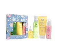 W7 Skin Refresh Set Regalo - Crema, Detergente, Tonico, Siero | Routine Quotidiana in 4 Passi, Cosmetici Naturali per la Cura della Pelle