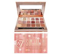 W7 Socialite Palette con Pigmenti Pressati - 18 Colori Rosa Nude - Trucco Glam Sempre Perfetto e Duraturo