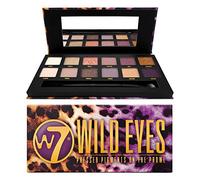 W7 | Wild Eyes Pressed Pigment Paletta Ombretti Compatti | Toni: Matte Cremosi, Shimmer Brillanti & Glitter | Colori: Toni Delicati Viola, Nude, Rosa E D'orati | Trucco Vegano, Oro, Vanilla