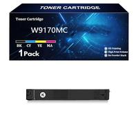 W9170MC W9171MC W9172MC W9173MC Cartuccia Toner di Ricambio Compatibile per HP Color Laserjet MFP E87770dn E87760dn E87750dn E87740dn E87770z E87760z E87750z E87740z Stampante,BK-1 Pack