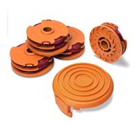 WA0007/50022833 - Bobine di ricambio per decespugliatore Worx WG116 WG119 WG183: 2 x 4,6 m, 0,065 cm, resistente, con copertura per tappo Worx, 50019417 (bobina a 4 fili + 1 tappo)