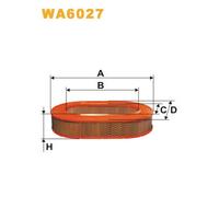WA6027 FILTRO ARIA PER Mercedes Coup C123 280 CE 136 KW 185 CV