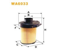 WA6033 FILTRO ARIA PER Talbot Simca 1100 2 VOL. CODA S. 1.3 Spezial TI 60 KW 82