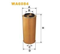 WA6084 FILTRO ARIA PER VW Transporter III Pianale P. T. 1.9 Syncro 57 KW 78 CV