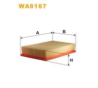 Wix Filters Filtro aria WA6167 per Audi 100 4A2 2.0 E 85 KW 115 CV