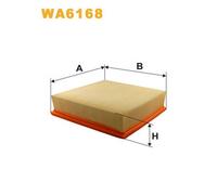WA6168 WIX FILTERS Filtro aria per AUDI,BARKAS,BOGDAN,CHEVROLET,DAIMLER,DATSUN,J