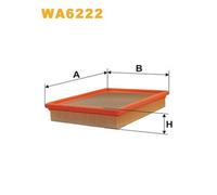 WA6222 FILTRO ARIA PER Buick Regal 4WF 3.8 153 KW 208 CV