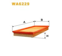WA6229 FILTRO ARIA PER Volvo 240 Kombi P245 2.1 Turbo 114 KW 155 CV