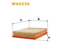 WA6230 FILTRO ARIA PER Rolls-Royce Silver Spirit MK I Tre Volumi 6.7 191 KW 260