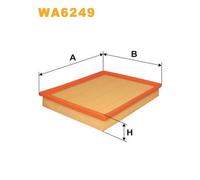 WA6249 FILTRO ARIA PER Daewoo Cielo 1.5 66 KW 90 CV