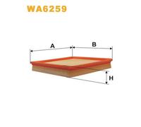 WA6259 FILTRO ARIA PER BMW Z3 Roadster E36 1.8i 85 KW 116 CV