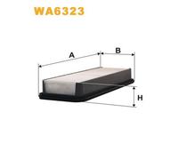 WA6323 FILTRO ARIA PER Toyota Starlet P8 1.3 12V 55 KW 75 CV