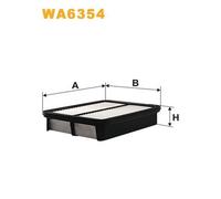 WA6354 FILTRO ARIA PER Toyota Corolla Liftback E10 1.3 12V 53 KW 72 CV