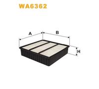 WA6362 FILTRO ARIA PER Mitsubishi Colt V CJ CP 1300 60 KW 82 CV